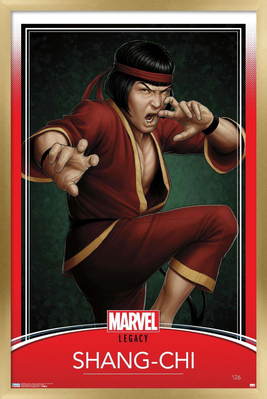 Marvel Comics - Shang- Chi - Master Of Kung Fu #126 Variant Wall Poster, 14.725" x 22.375", Framed