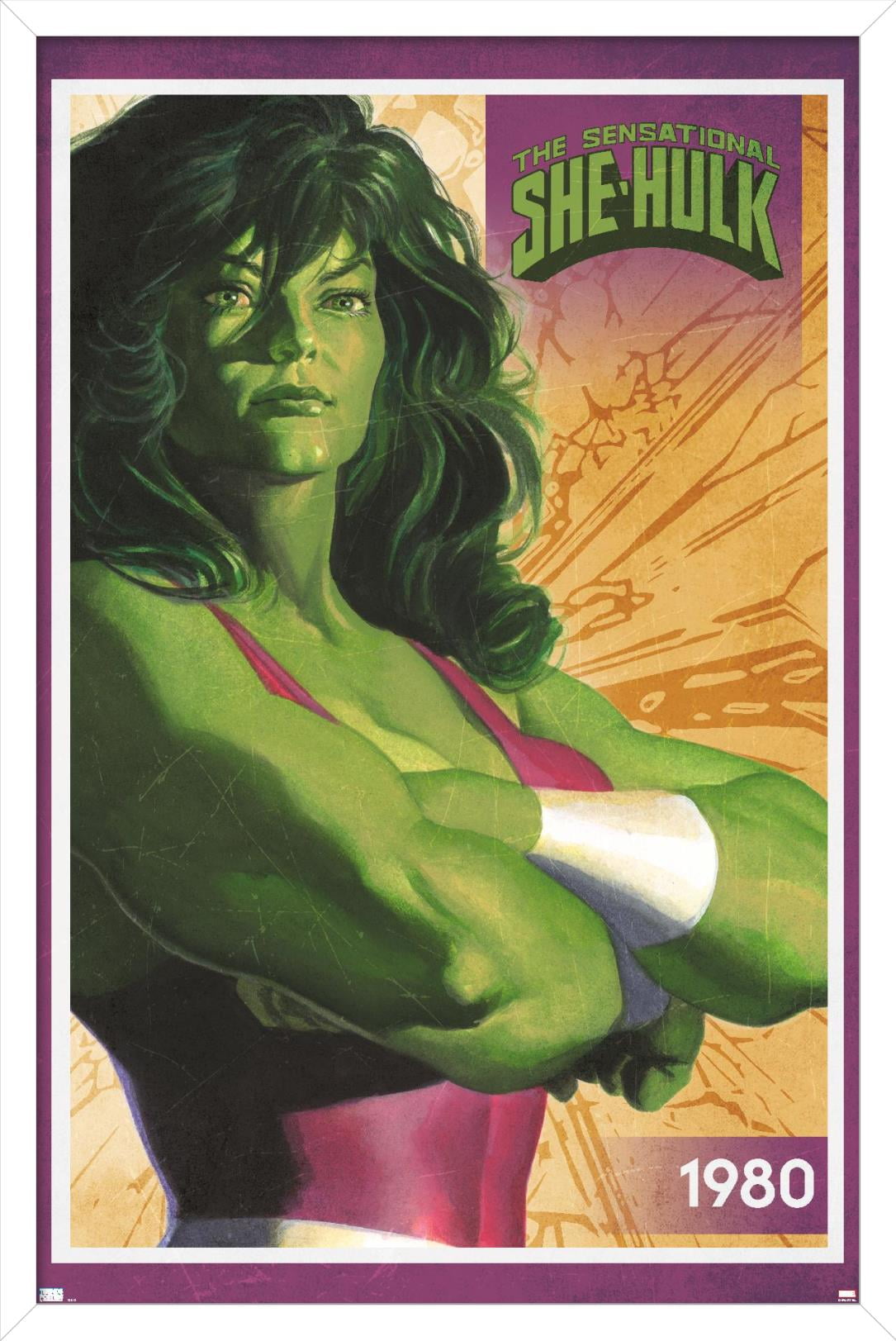 Marvel Comics - She Hulk Card Wall Poster, 22.375" x 34", Framed