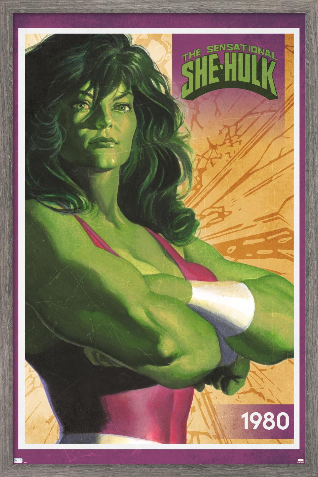Marvel Comics - She Hulk Card Wall Poster, 22.375" x 34", Framed