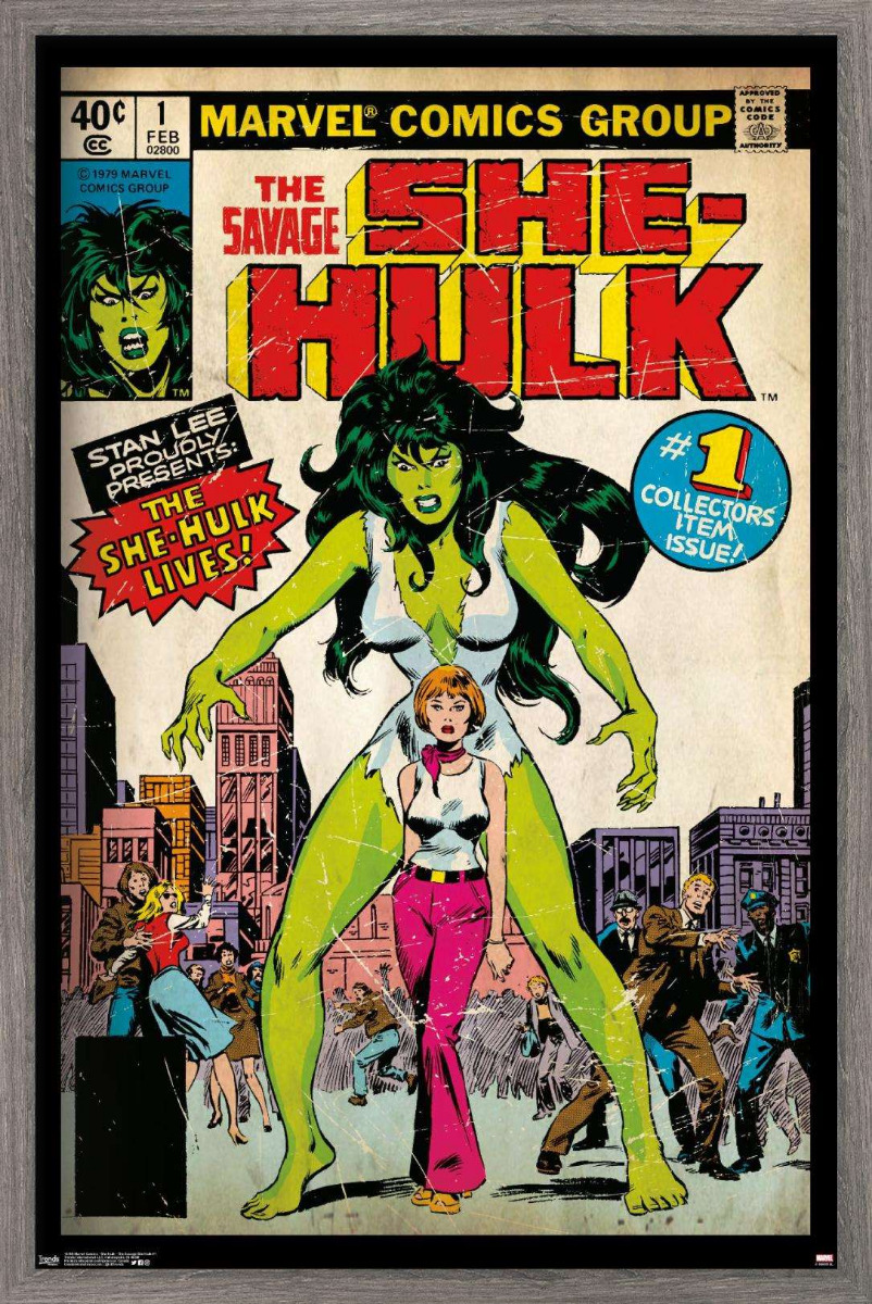 Marvel Comics - She-Hulk - The Savage She-Hulk #1 Wall Poster, 22.375" x 34", Framed