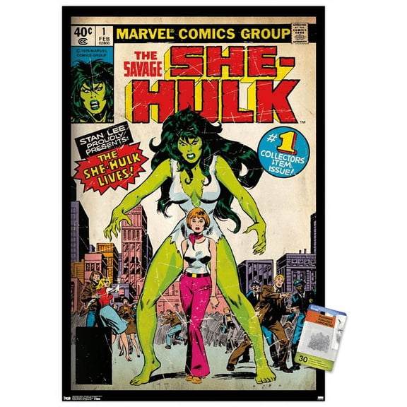 Marvel Comics - She-Hulk - The Savage She-Hulk #1 Wall Poster with Pushpins, 22.375" x 34"