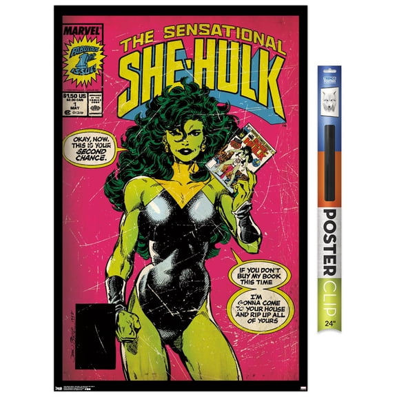 Marvel Comics - She- Hulk - The Sensational She- Hulk #1 Premium Poster and Poster Clip Bundle