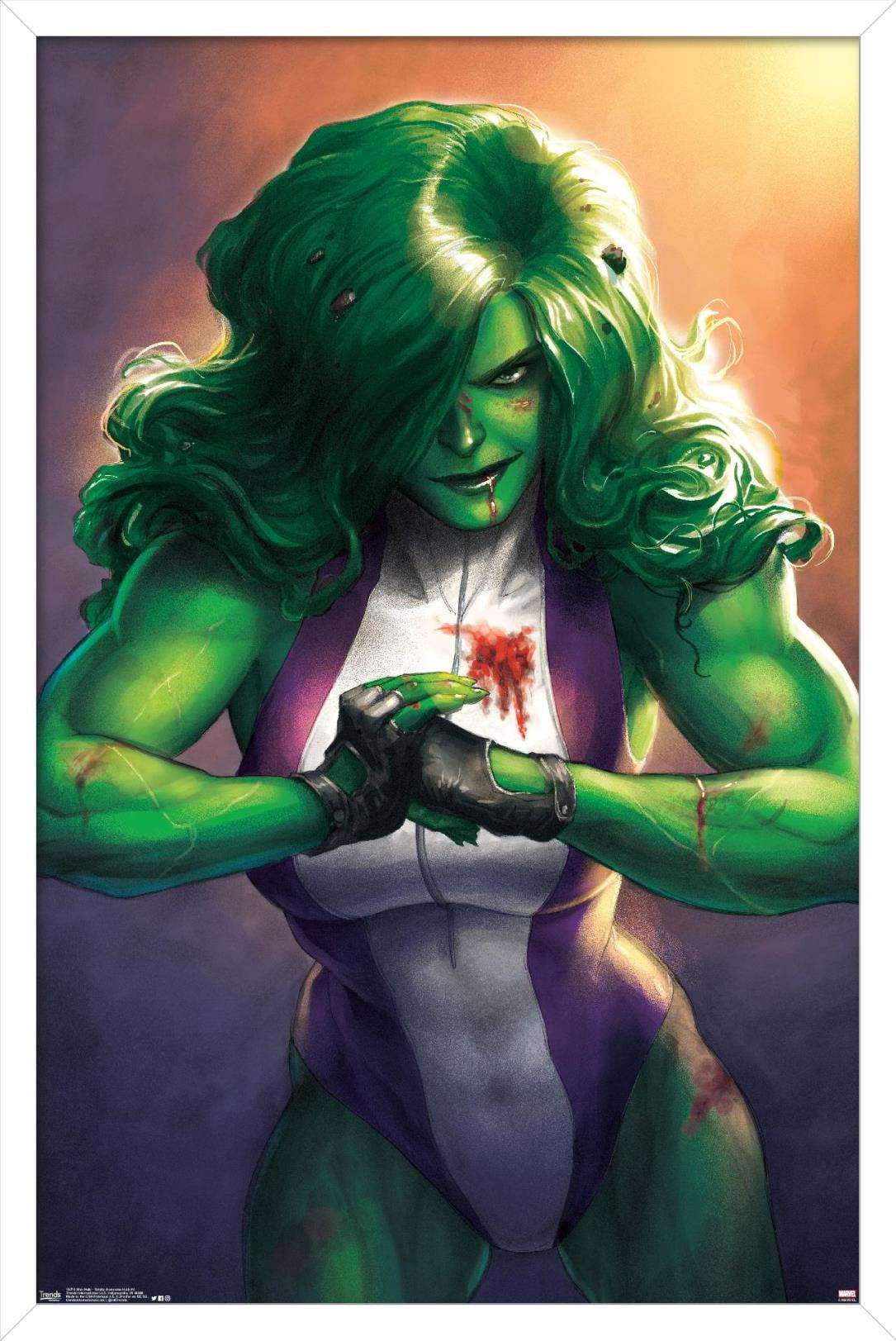 Marvel Comics - She-Hulk - Totally Awesome Hulk - Cover #4 Wall Poster, 14.725" x 22.375", Framed