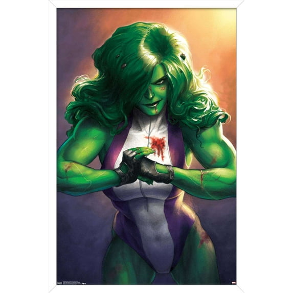 Marvel Comics - She-Hulk - Totally Awesome Hulk - Cover #4 Wall Poster, 14.725" x 22.375", Framed