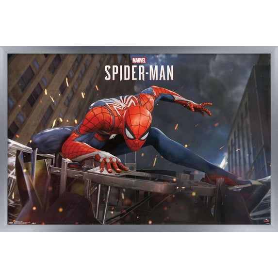 Marvel Comics - Spider-Man - Action Wall Poster, 14.725" x 22.375", Framed