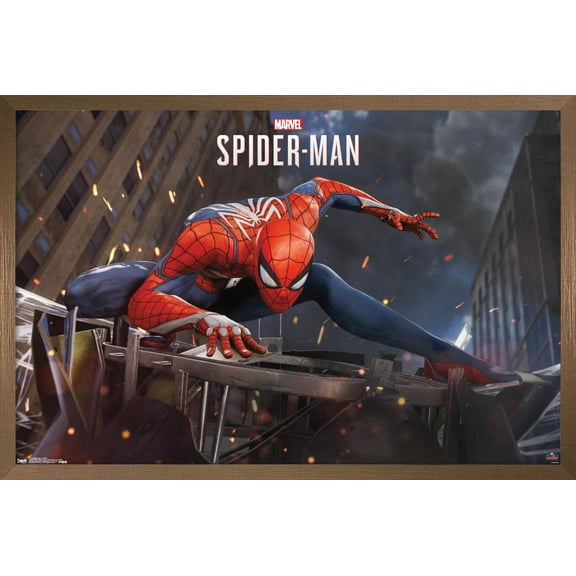 Marvel Comics - Spider-Man - Action Wall Poster, 22.375" x 34", Framed