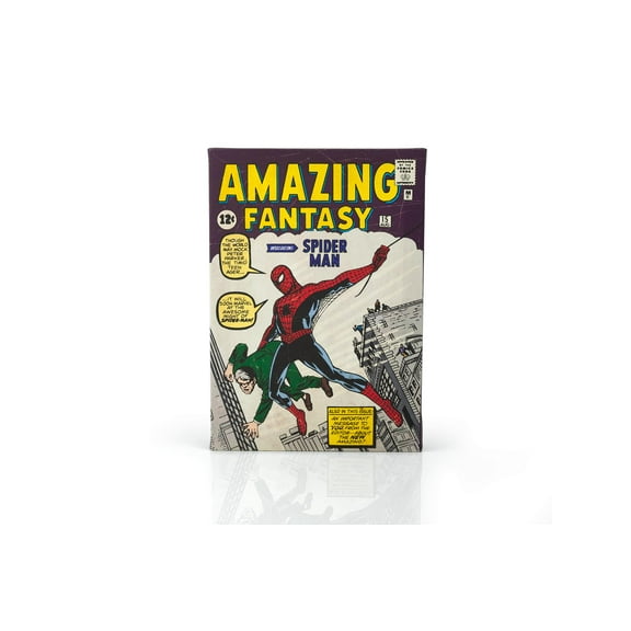Marvel Comics Spider-Man Amazing Fantasy #15 Comic Book Canvas | 9 x 5 Inches