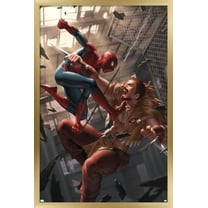 Marvel Comics - Spider-Man - Battle with Kraven Wall Poster, 14.725" x 22.375", Framed