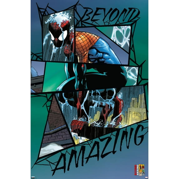 Marvel Comics Spider-Man: Beyond Amazing - Rain Mash-up Wall Poster, 22.375" x 34"