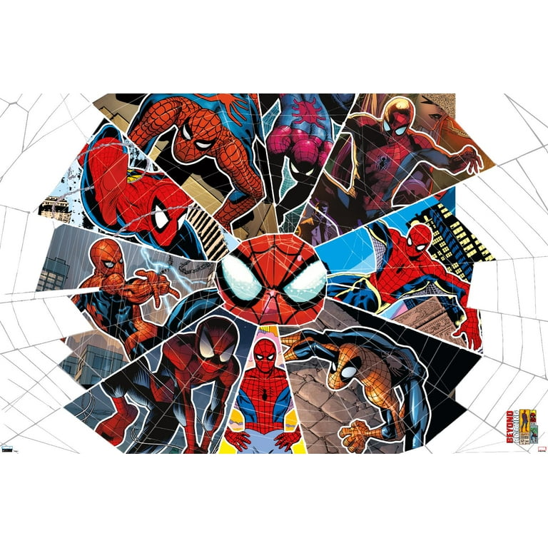 Trends International Marvel Spider-Man: Across The Spider-Verse - Masks One  Sheet Wall Poster, 22.37 x 34.00, Unframed Version