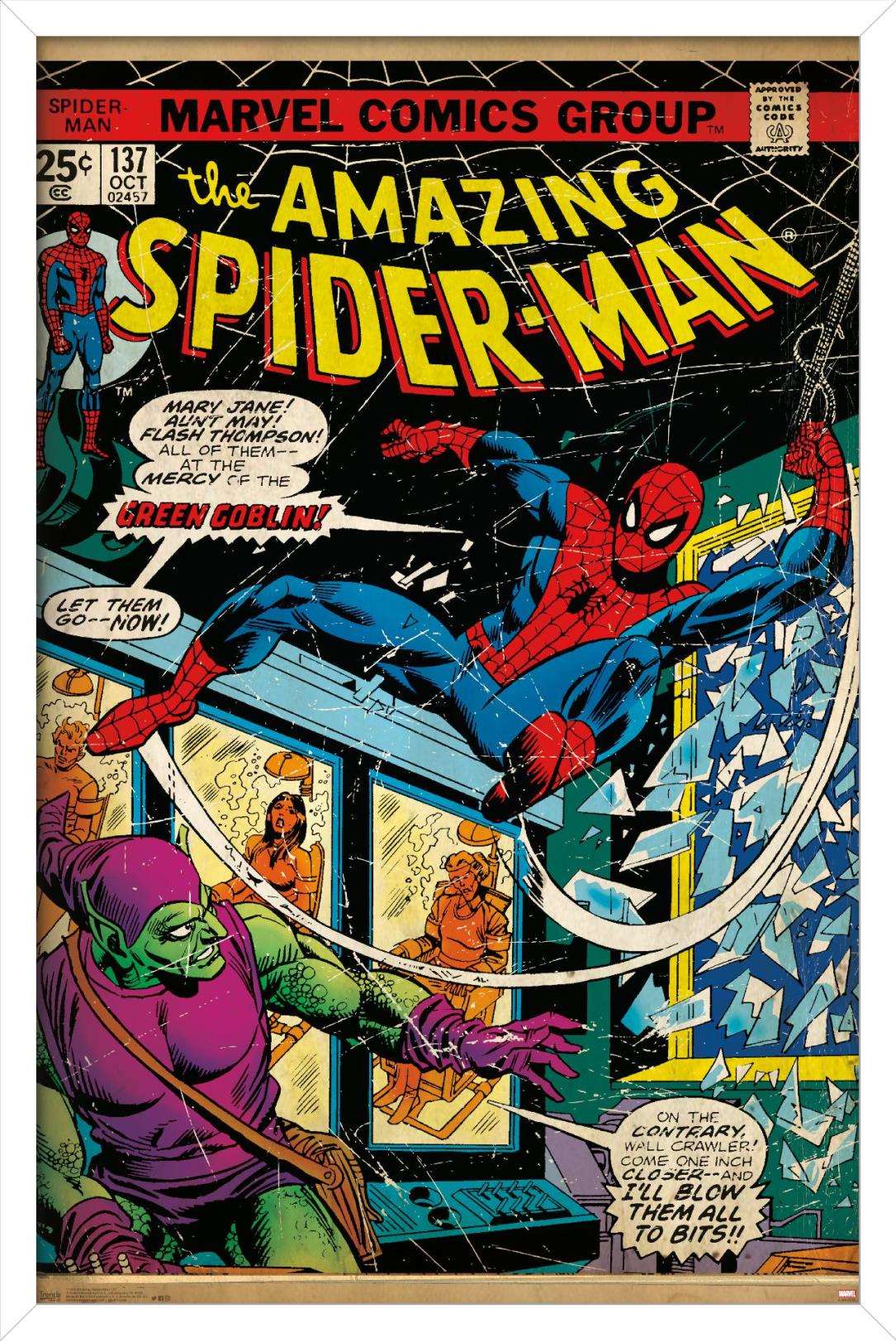 Marvel Comics - Spider-Man - Cover #137 Wall Poster, 14.725" x 22.375", Framed