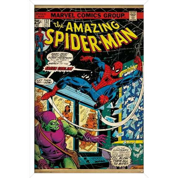 Marvel Comics - Spider-Man - Cover #137 Wall Poster, 14.725" x 22.375", Framed