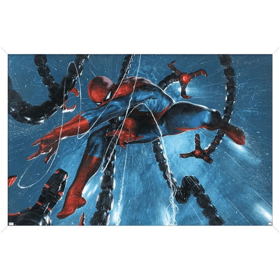 Marvel Comics - Spider-Man, Doctor Octopus - Rain Cover Wall Poster, 22.375" x 34", Framed