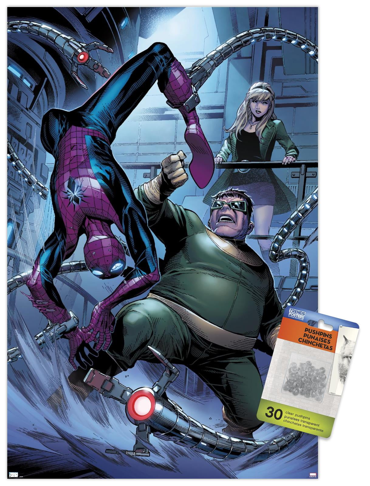 Marvel Comics - Spider-Man, Doctor Octopus - The Clone Conspiracy #2 Wall Poster with Pushpins, 14.725" x 22.375"