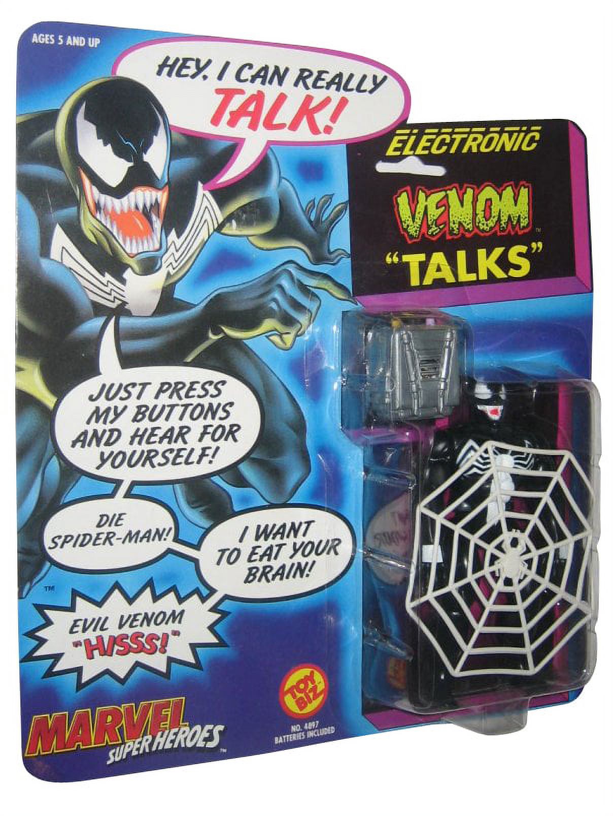 Marvel Comics SpiderMan Electronic Venom Talking Toy Biz Figure