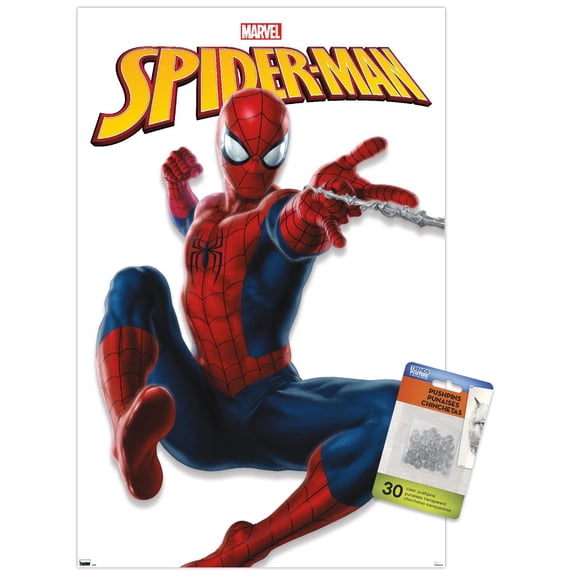 Marvel Comics - Spider-Man Feature Series Wall Poster with Push Pins, 14.725" x 22.375"