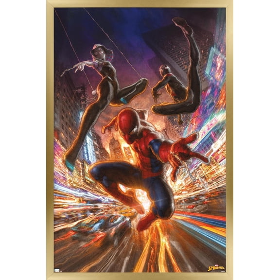 Marvel Comics Spider-Man - Gallery Edition Group Wall Poster, 14.725" x 22.375" Framed
