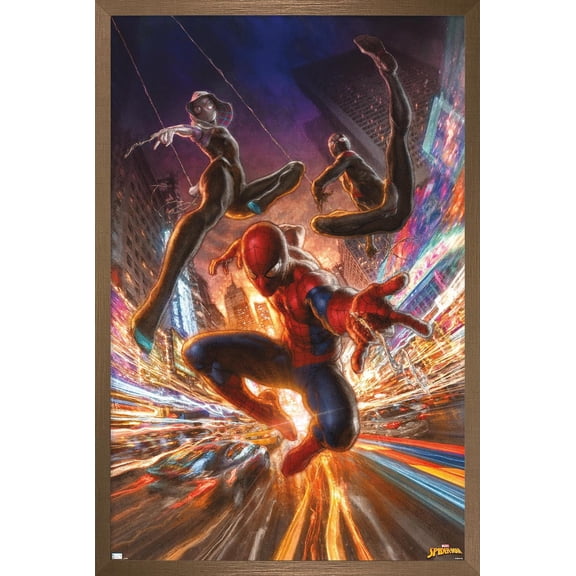 Marvel Comics Spider-Man - Gallery Edition Group Wall Poster, 14.725" x 22.375" Framed