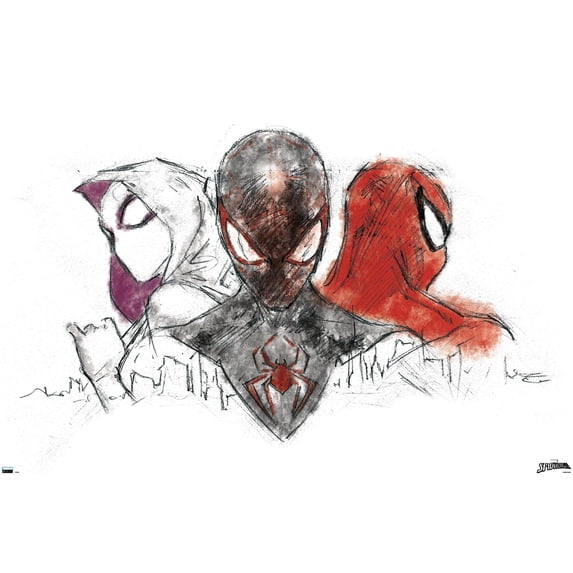 Marvel Comics Spider-Man - Gallery Edition Sketch Wall Poster, 22.375" x 34"