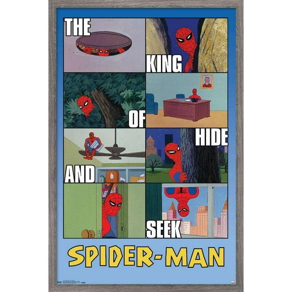 Marvel Comics - Spider-Man - Hide and Seek Wall Poster, 22.375" x 34", Framed