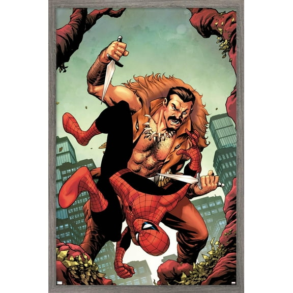 Marvel Comics - Spider-Man, Kraven The Hunter - Champions #3 Wall Poster, 14.725" x 22.375", Framed