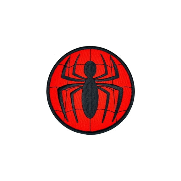 Marvel Comics: Spider-Man Logo Patch - Embroidered Iron/Sew-on Rayon Patch & Applique, 3.5" x 3.5"
