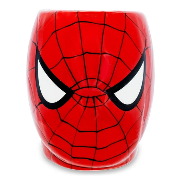 Marvel Comics Spider-Man Mask 3D Sculpted Ceramic Mug | Holds 20 Ounces