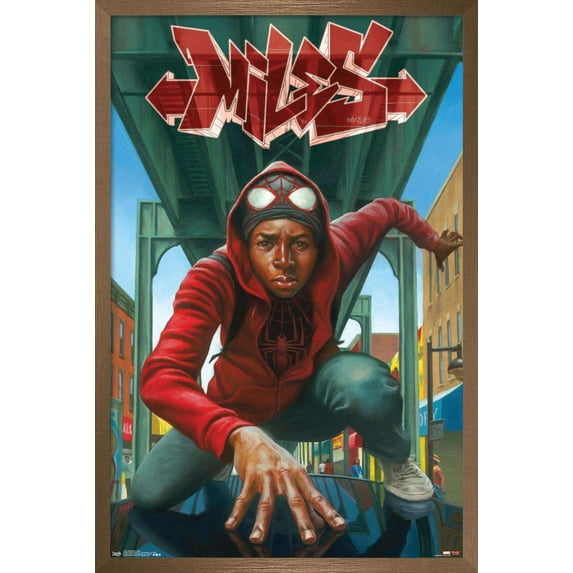 Marvel Comics - Spider-Man - Miles Wall Poster, 14.725" x 22.375", Framed