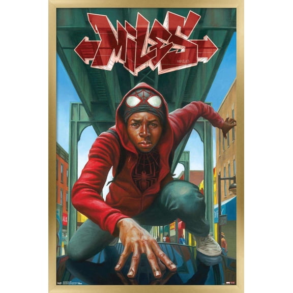 Marvel Comics - Spider-Man - Miles Wall Poster, 22.375" x 34", Framed