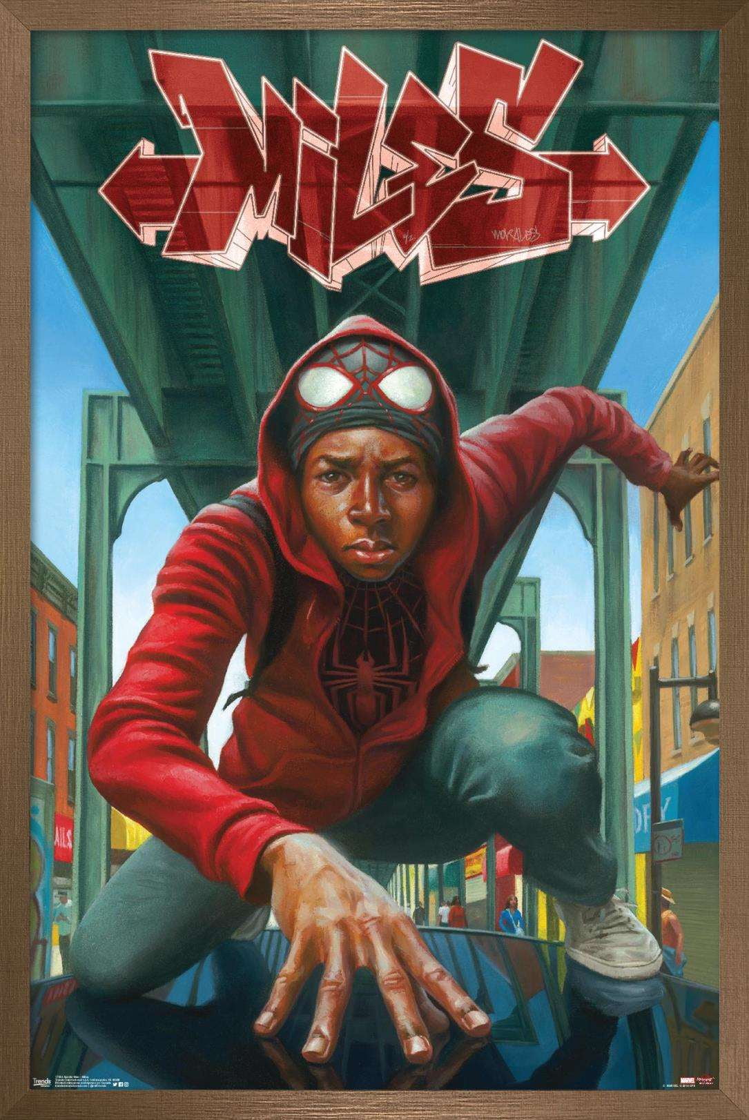 Marvel Comics - Spider-Man - Miles Wall Poster, 22.375" x 34", Framed