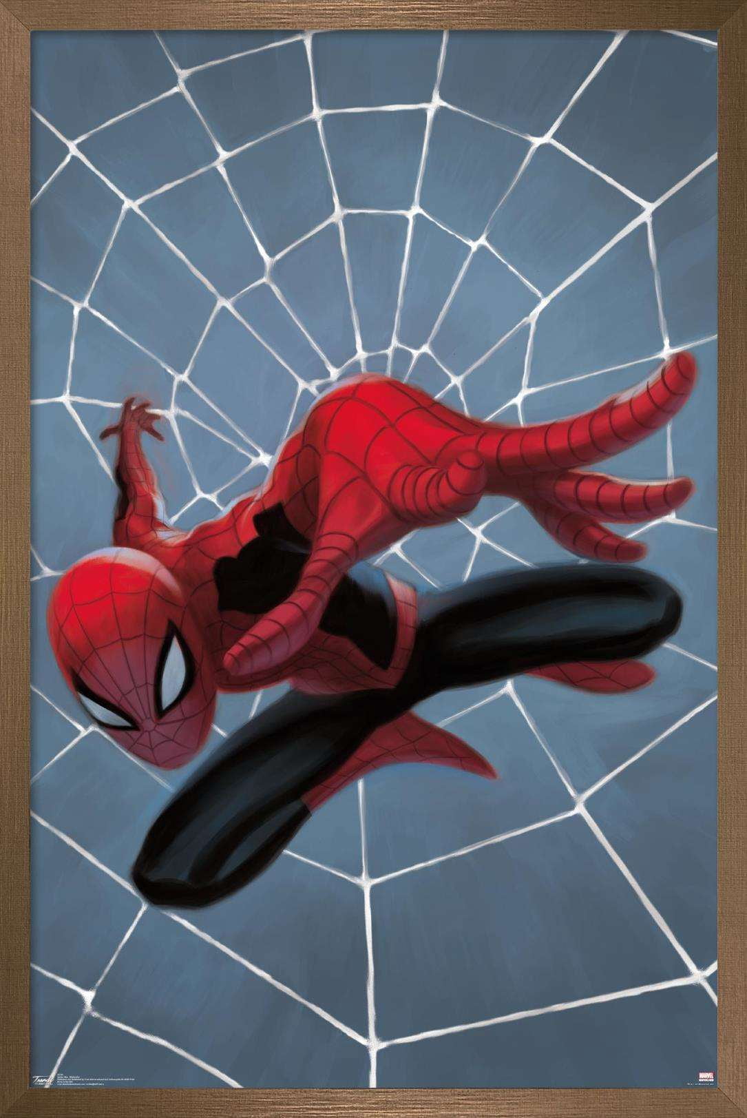 Marvel Comics - Spider-Man - Minimalist Wall Poster, 14.725" x 22.375", Framed