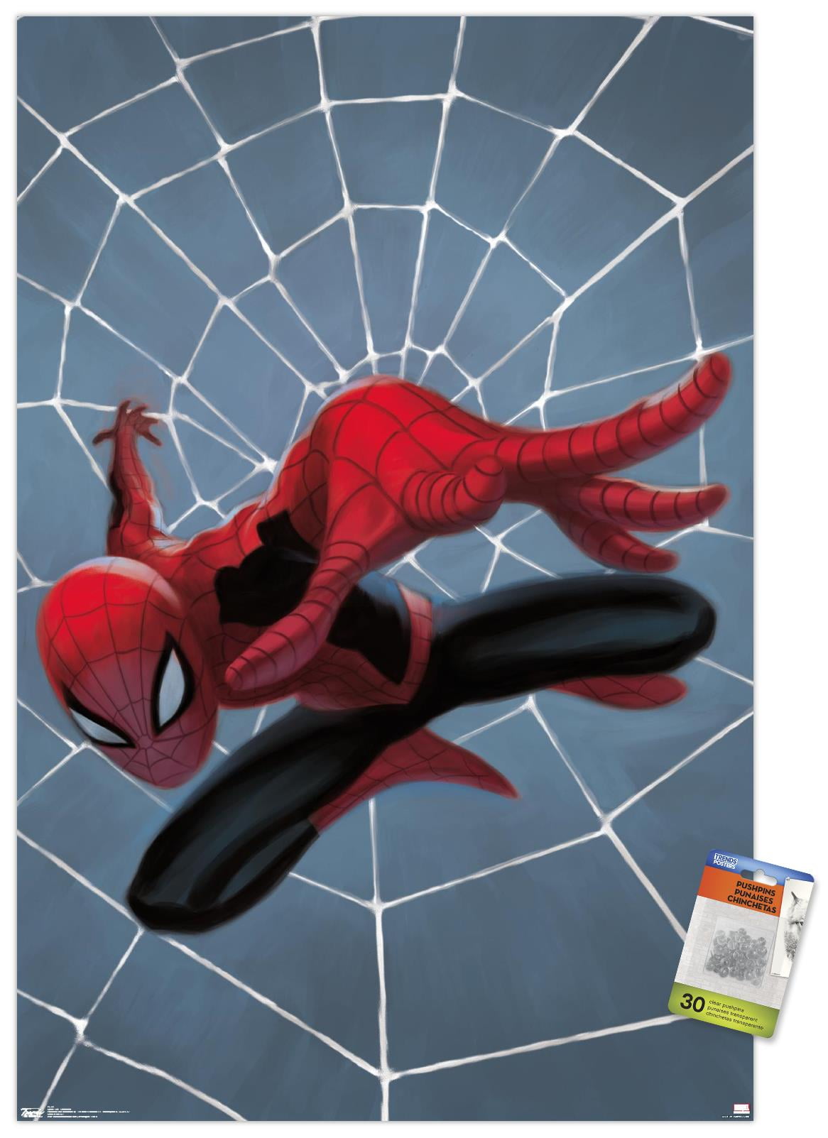 Marvel Comics - Spider-Man - Minimalist Wall Poster with Push Pins, 22.375" x 34"