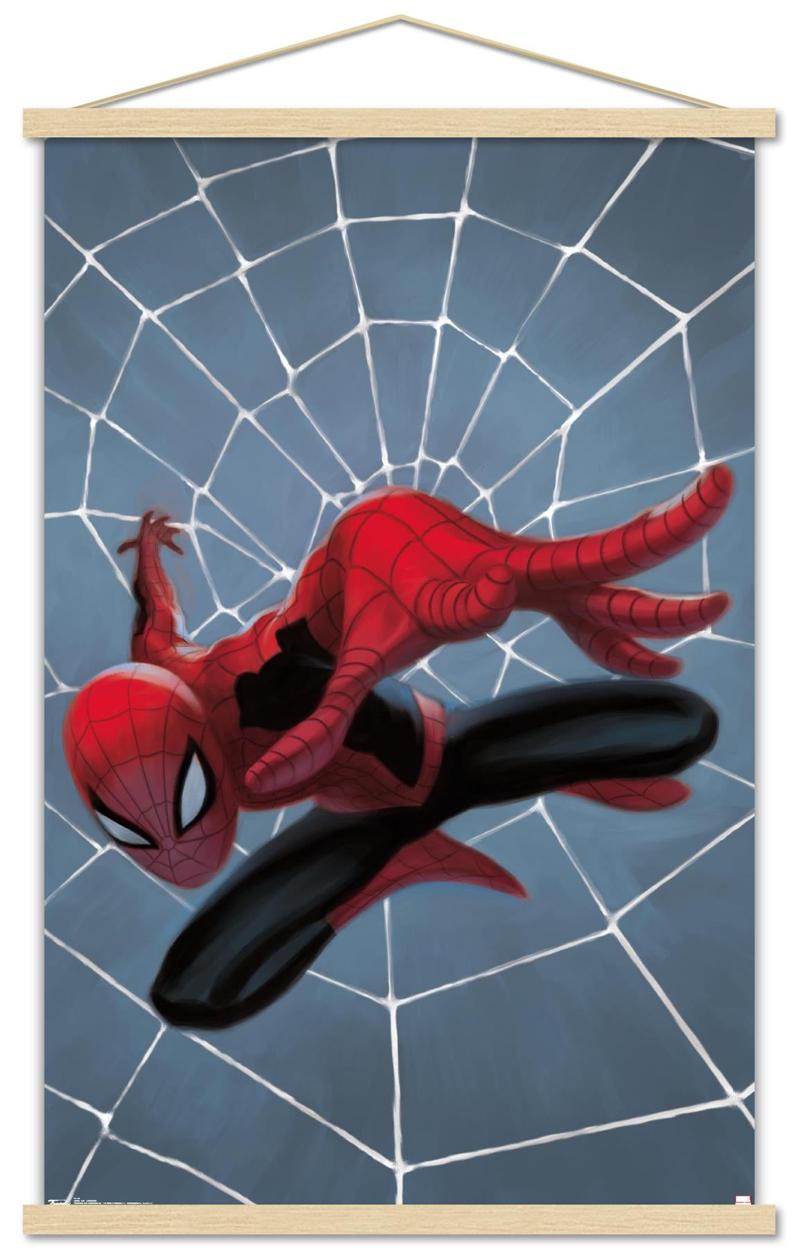 Marvel Comics - Spider-Man - Minimalist Wall Poster with Wooden Magnetic Frame, 22.375" x 34"