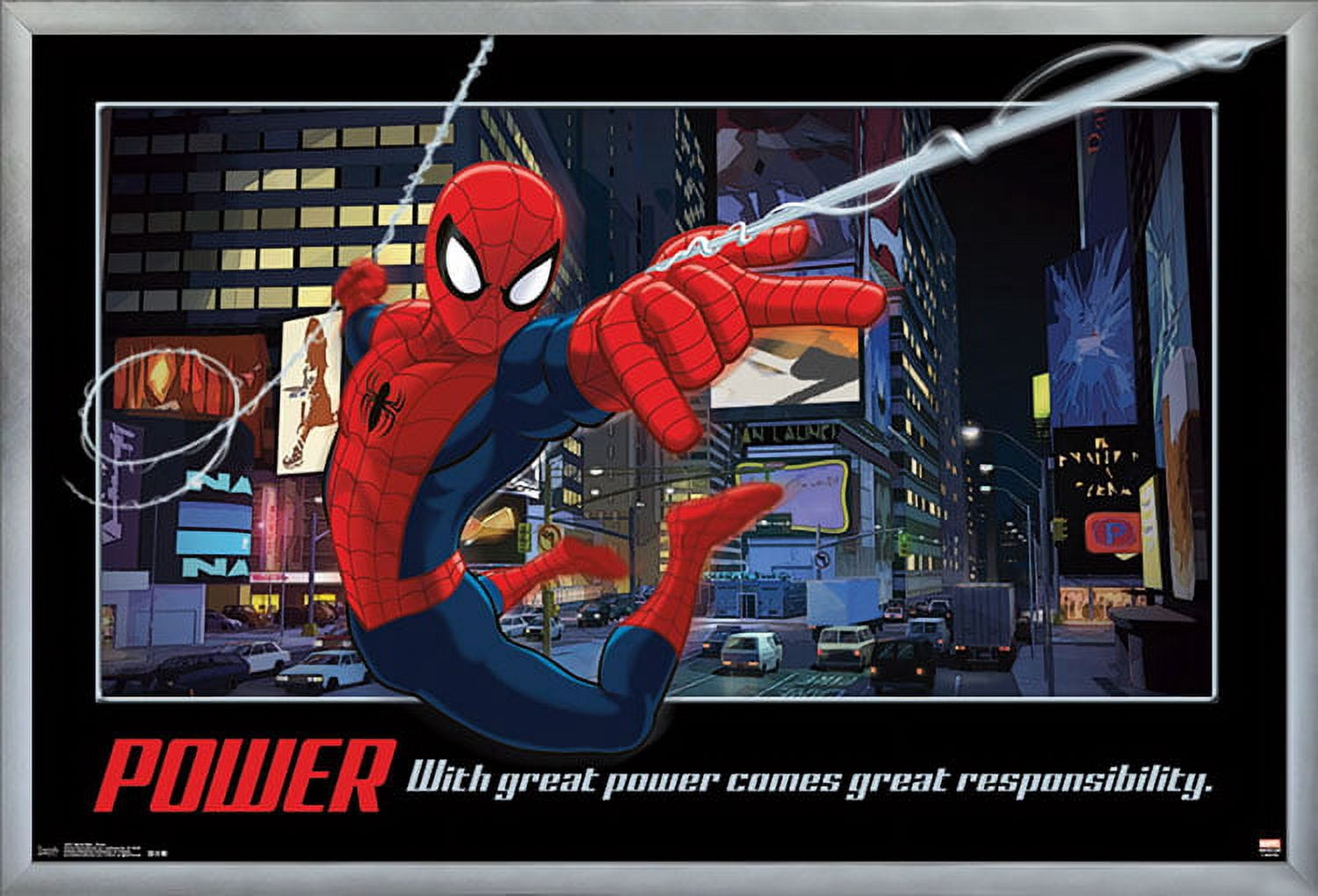 Marvel Comics - Spider-Man - Power Wall Poster, 22.375" x 34", Framed