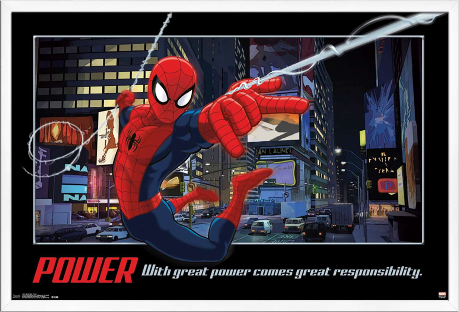 Trends International Marvel Spider-Man: Across The Spider-Verse - Trio  Framed Wall Poster Prints White Framed Version 22.375 x 34