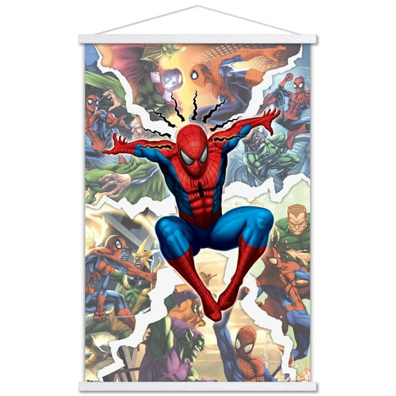 Marvel Comics - Spider-Man - Rivals Wall Poster with Wooden Magnetic Frame, 22.375" x 34"