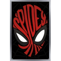 Marvel Comics - Spider-Man - Text Face Wall Poster, 22.375" x 34", Framed