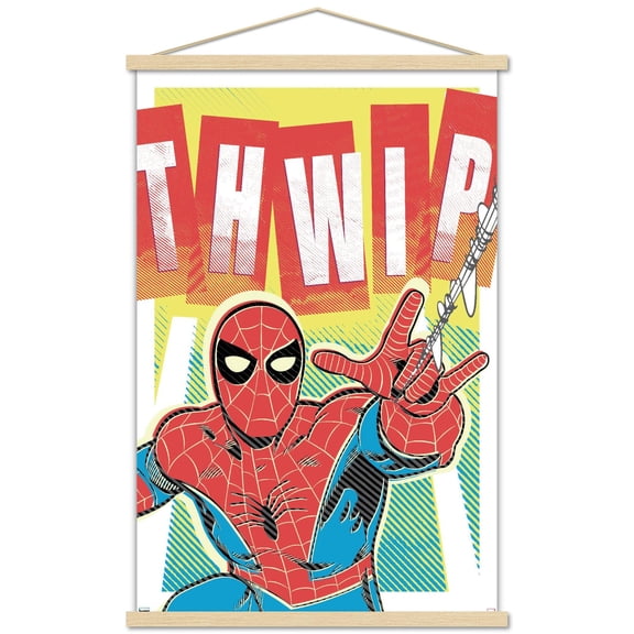 Marvel Comics Spider-Man - Thwip Wall Poster with Magnetic Frame, 22.375" x 34"