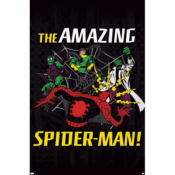 Marvel Comics Spider-Man - Villains Web Wall Poster, 14.725" x 22.375"