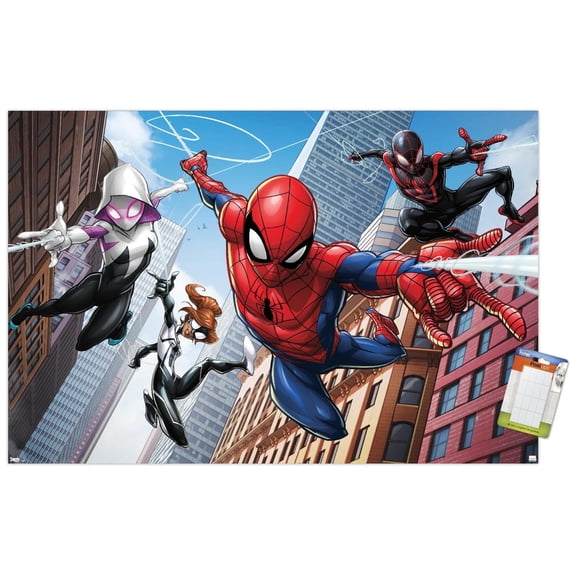 Marvel Comics - Spider-Man - Web Heroes Wall Poster, 14.725" x 22.375"
