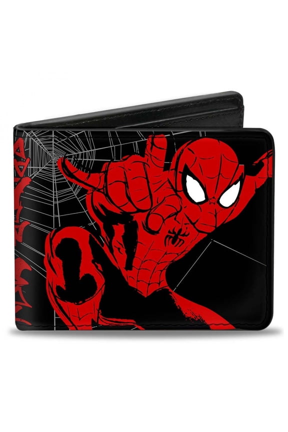 Marvel Comics Spider-Man Web Sketch Vegan Leather Wallet