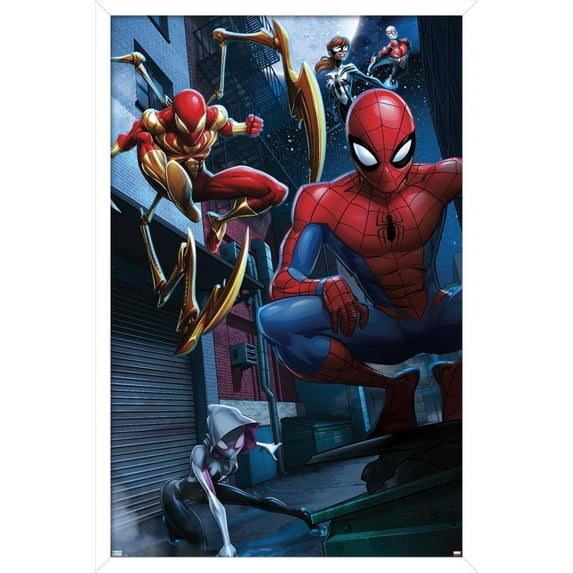 Marvel Comics - Spider-Man - Web Warriors Wall Poster, 14.725" x 22.375", Framed