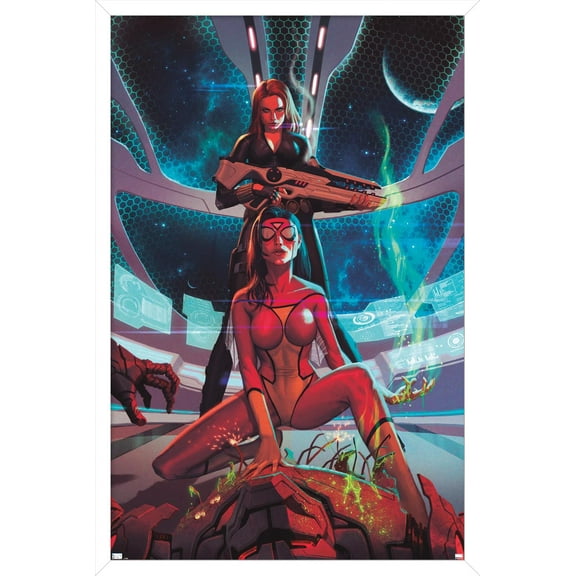 Marvel Comics - Spider Woman - Avengers Assemble #19 Wall Poster, 14.725" x 22.375", Framed