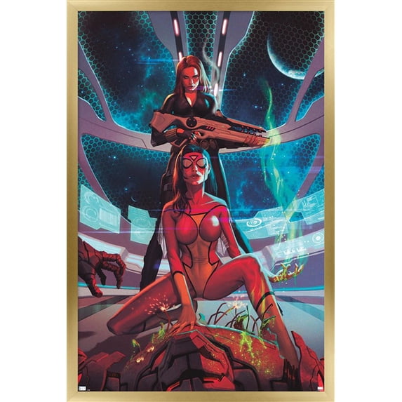 Marvel Comics - Spider Woman - Avengers Assemble #19 Wall Poster, 22.375" x 34", Framed