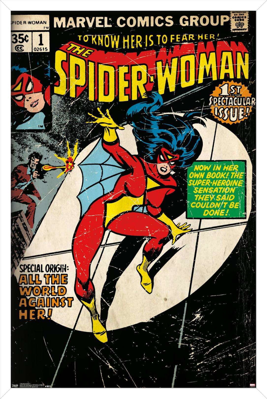 Marvel Comics - Spider-Woman - Cover #1 Wall Poster, 14.725" x 22.375", Framed