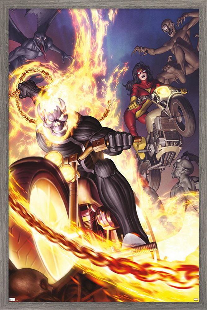Marvel Comics - Spider Woman - Ghost Rider #6 Wall Poster, 14.725" x 22.375", Framed