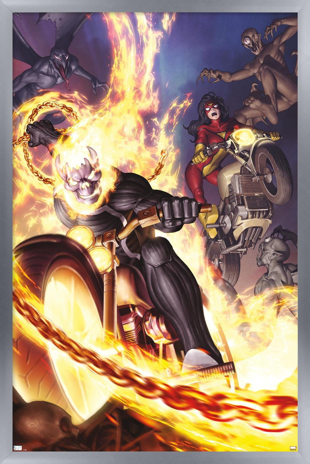 Marvel Comics - Spider Woman - Ghost Rider #6 Wall Poster, 22.375" x 34", Framed