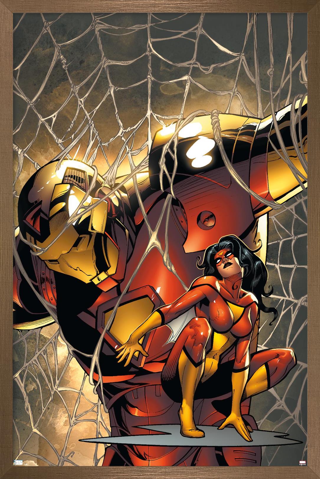 Marvel Comics - Spider Woman - Marvel Adventures Iron Man #10 Wall Poster, 22.375" x 34", Framed