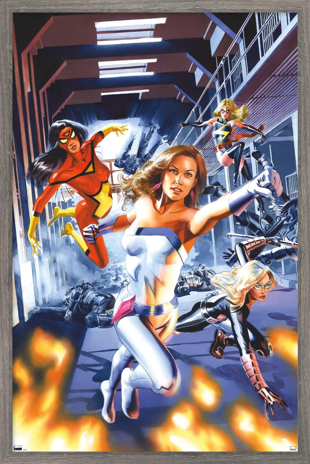 Marvel Comics - Spider Woman - New Avengers Annual #3 Wall Poster, 14.725" x 22.375", Framed