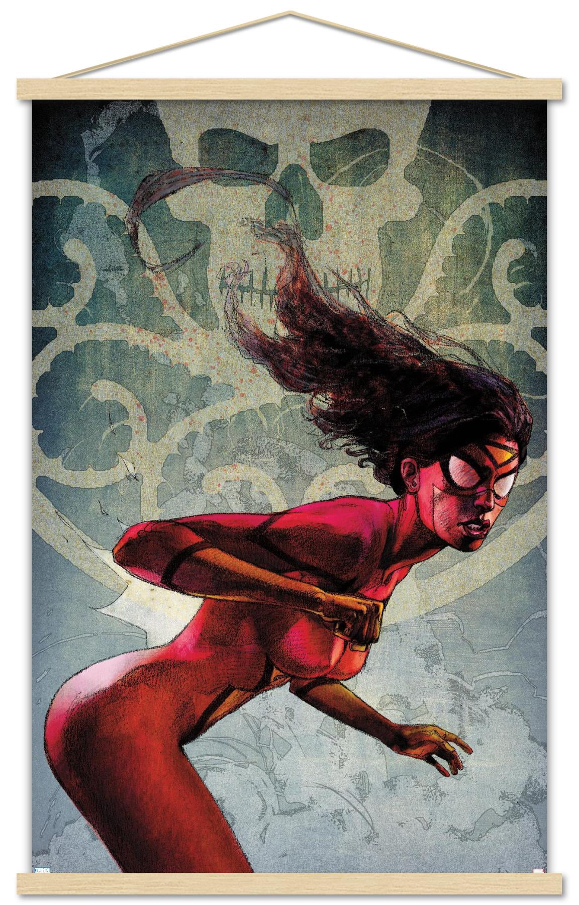 Marvel Comics - Spider-Woman - Spider-Woman #2 Wall Poster with Wooden Magnetic Frame, 22.375" x 34"
